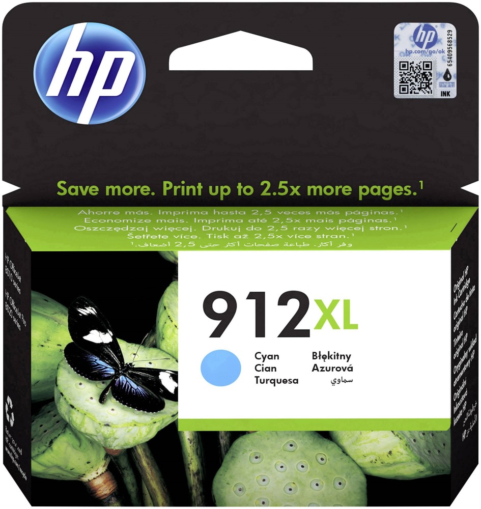Картридж HP 912XL струйный голубой увеличенной ёмкости (825 стр)