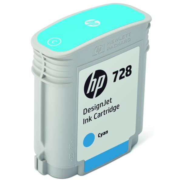 Картридж HP 728 с голубыми чернилами для принтеров Designjet, 40 мл (F9J63A)