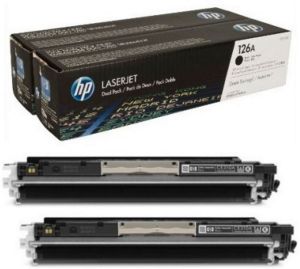 Картридж HP 126A (CE310AD) лазерный черный упаковка 2шт (2*1200 стр)