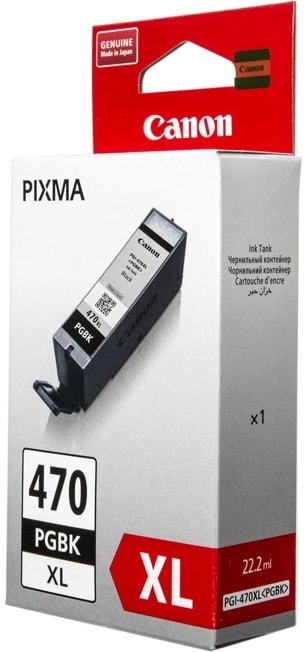 Картридж CANON PGI-470XL PGBK чёрный, увеличенной емкости, (0321C001)