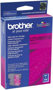 Картридж Brother LC1100_HYM DCP-6690CW красный (Magenta), 750 стр. (5% заполнение)