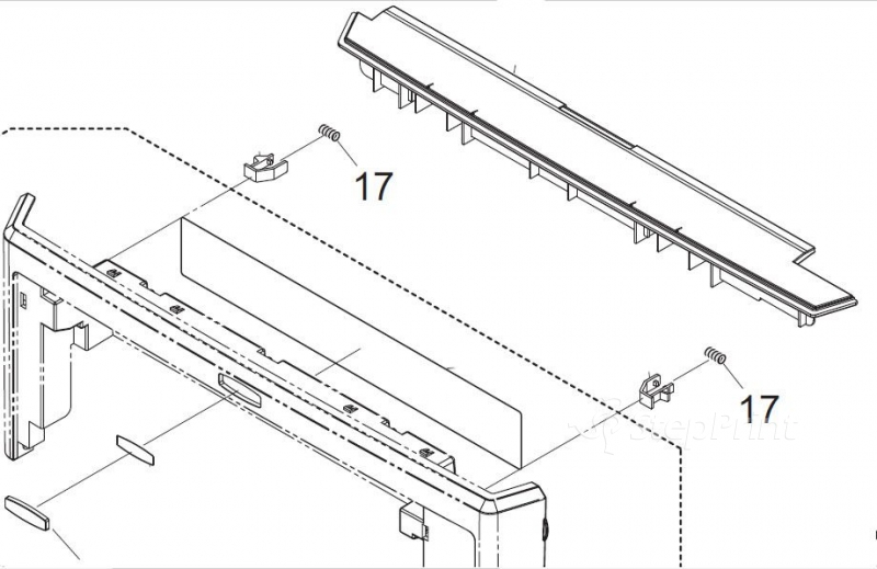 Пружина для защелки передней крышки Kyocera 2H904210 SPRING COVER HOOK