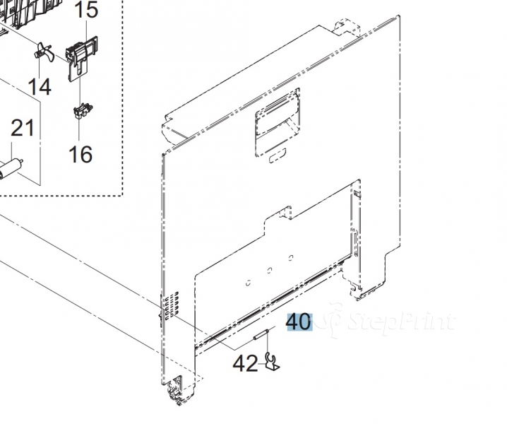 Штиф дверцы, левый Kyocera 2K304550 SHAFT RIGHT COVER F