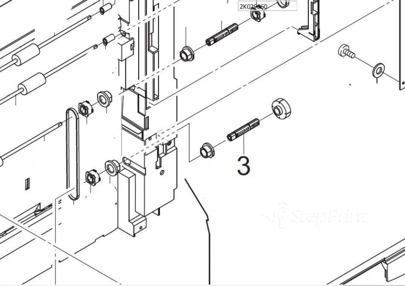 Ось для роликов дуплекса Kyocera 2K329220 SHAFT DU