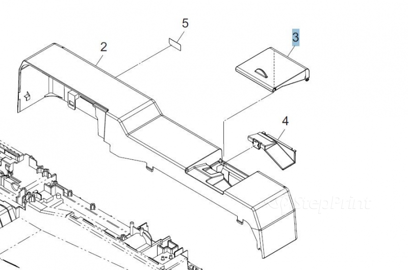 Правая крышка шарнира ADF Kyocera 2MV04530 LID REAR COVER