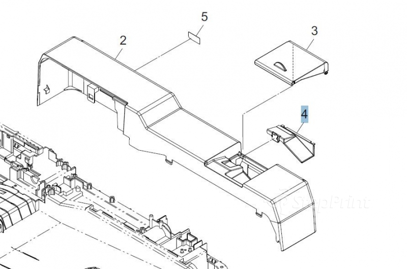 Внутренняя часть шарнира ADF Kyocera 2MV04550 LID INNER COVER