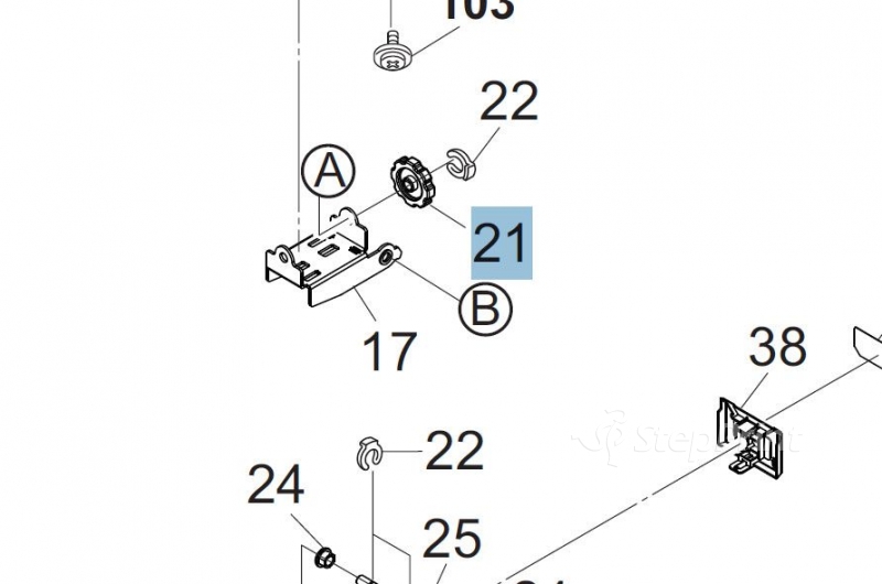 Втулка шарнира Kyocera 2MV04580 HANDLE ADJUST SKEW