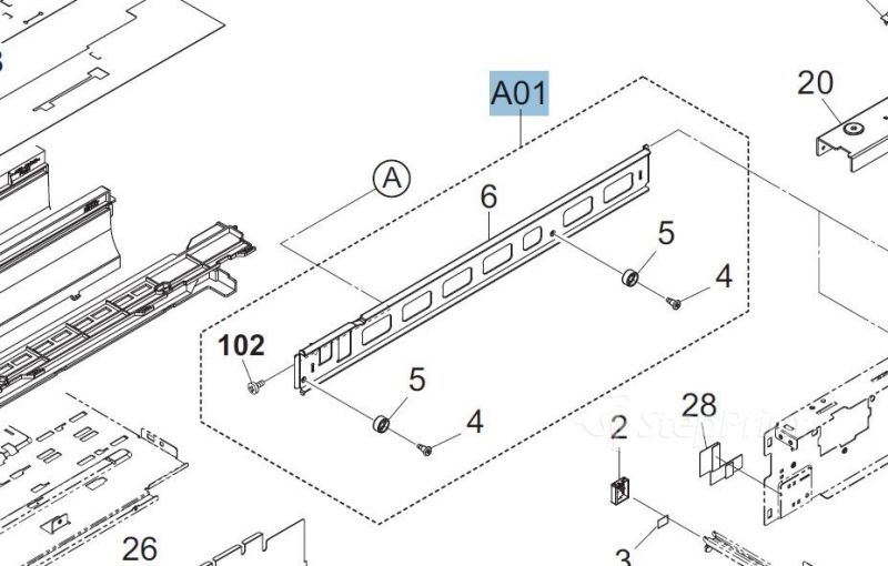 Деталь KYOCERA Направляющая лотка 302K994C90