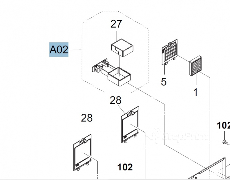 Фильтр в сборе (тканевый) KYOCERA 302LC94140/302LK94130/302N794010