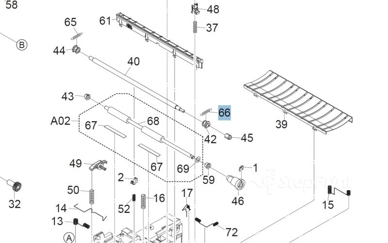 Пружина узла регистации KYOCERA 302LZ24110