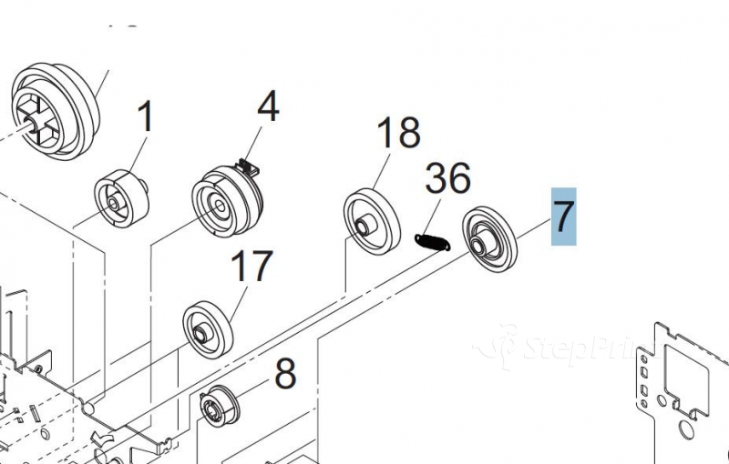 Шестерня редуктора Kyocera 3H622331 GEAR 20/65 IDLE