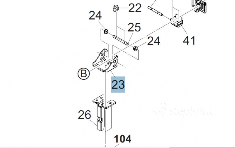 Основа шарнира (петли) Kyocera 3M802120 RIGHT HINGE A