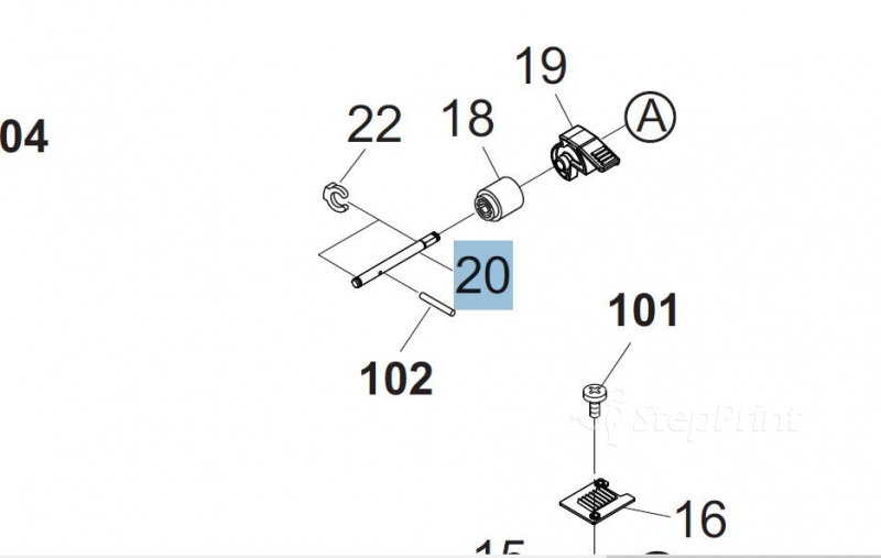 Ось регулятора шарнира (петли) Kyocera 3M802170 SHAFT ADJUST SKEW