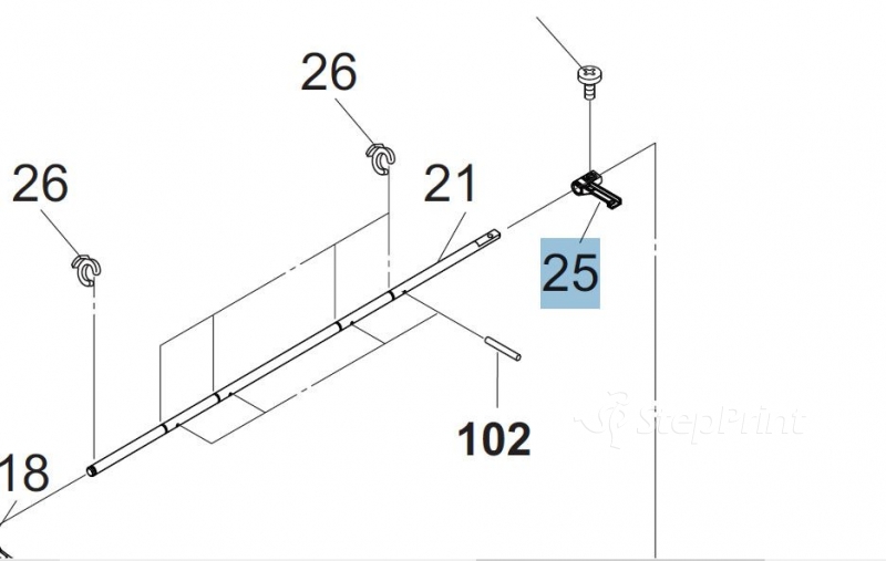 Рычаг направляющей оси ADF Kyocera 3M829030 LEVER GUIDE SHIFT