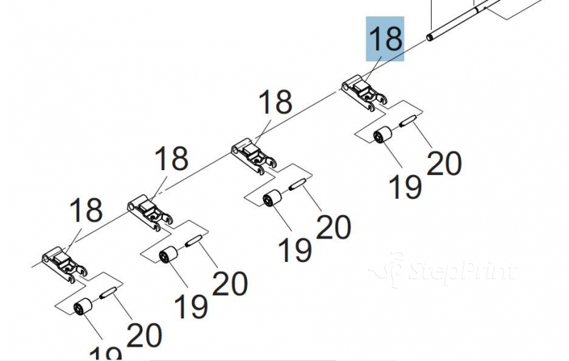 Держатель ролика ADF Kyocera 3M829040 HOLDER DU PRESS