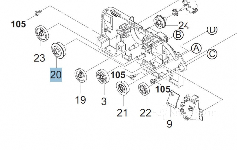 Шестерня ADF Kyocera 3M894200 PARTS GEAR Z34R Z26S SP