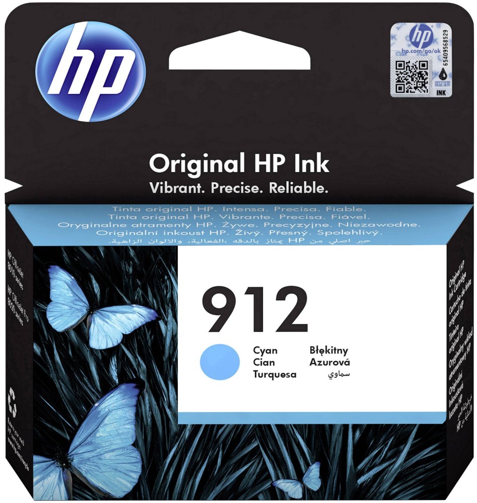 Картридж HP 912 струйный голубой (315 стр)