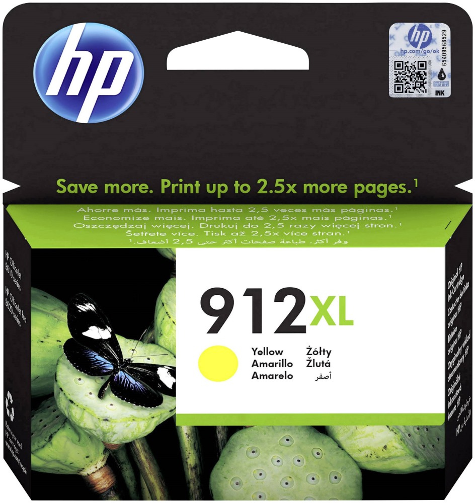 Картридж HP 912XL струйный желтый увеличенной ёмкости (825 стр)