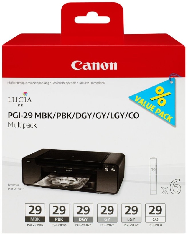 Набор картриджей CANON PGI-29 MBK  многоцветный,  6  картриджей