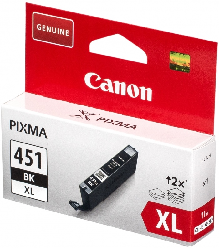 Картридж CANON CLI-451XL BK чёрный, увеличенной емкости