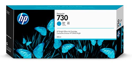 Картридж HP 730 струйный голубой (300 мл)