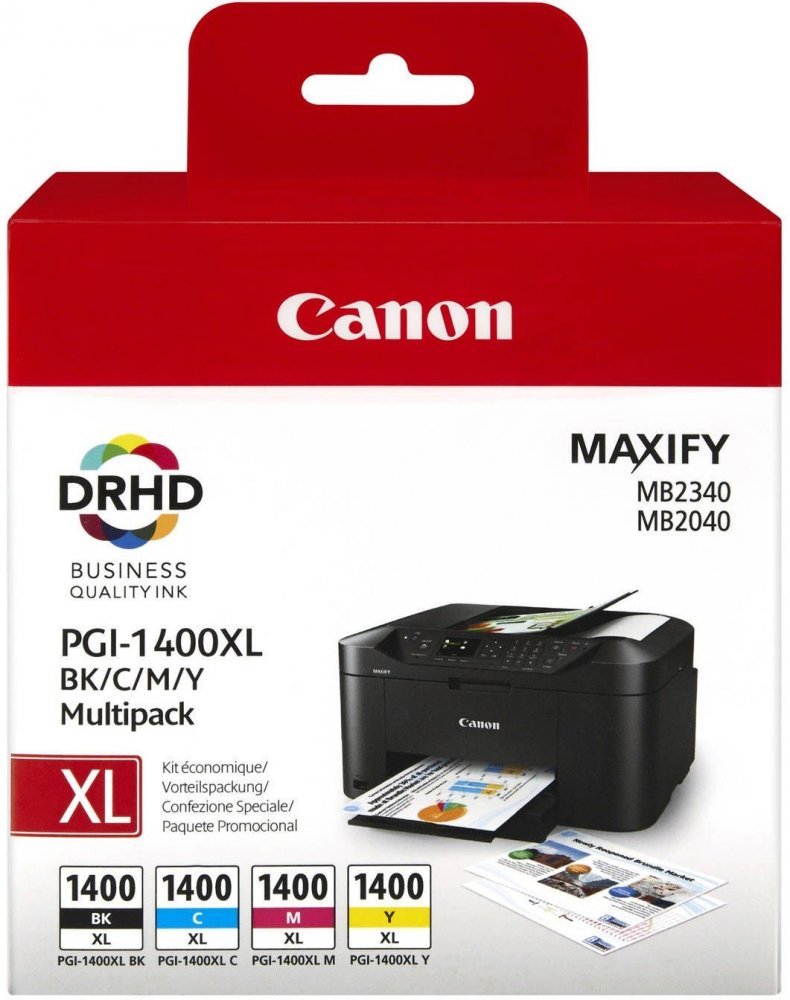 Набор картриджей CANON PGI-1400XL многоцветный,  4  картриджа