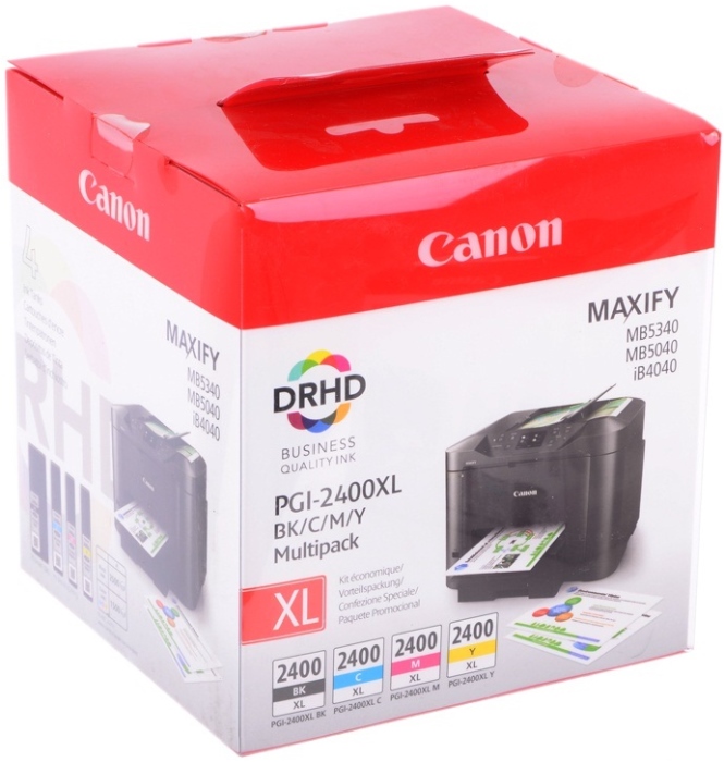 Набор картриджей CANON PGI-2400XL  многоцветный,  4  картриджа