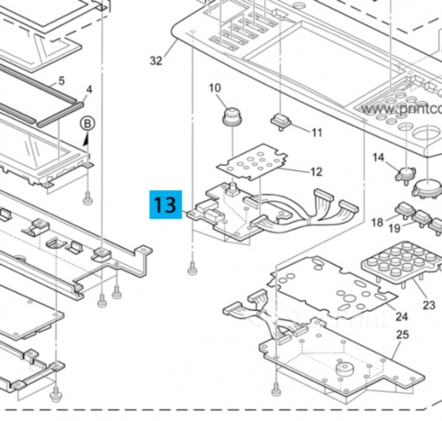 Плата панели управления RICOH Aficio 1035/2035/2045 (B0041519/B004-1519)