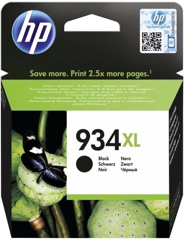 Картридж HP 934XL струйный черный увеличенной емкости (1000 стр)