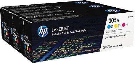 Картридж HP 305A (CF370AM) лазерный набор 3 цвета (2600 стр)