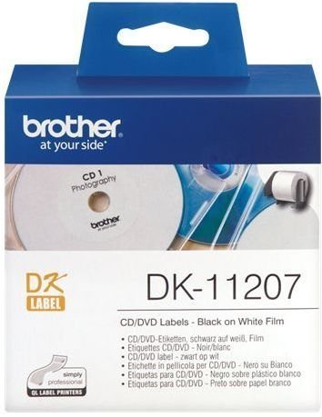 Наклейки на CD/DVD Brother DK11207 (100 шт круглые 58 х 58 мм)
