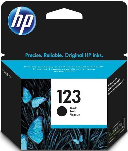 Картридж HP 123 струйный черный (120 стр)