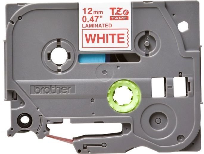 Наклейка ламинированная TZ-E232 (12 мм красн/бел, аналог TZ-232)