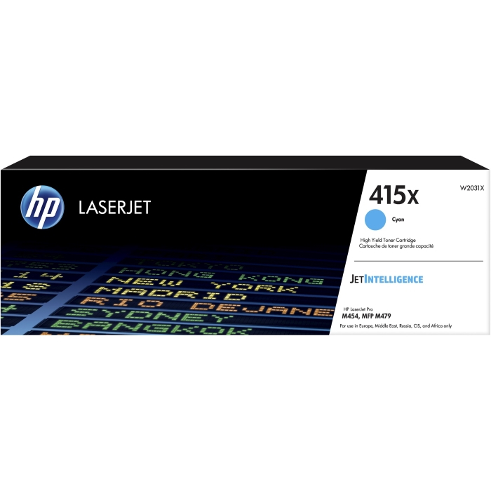 Картридж HP 415X (W2031X) лазерный повышенной емкости голубой (6000 стр)