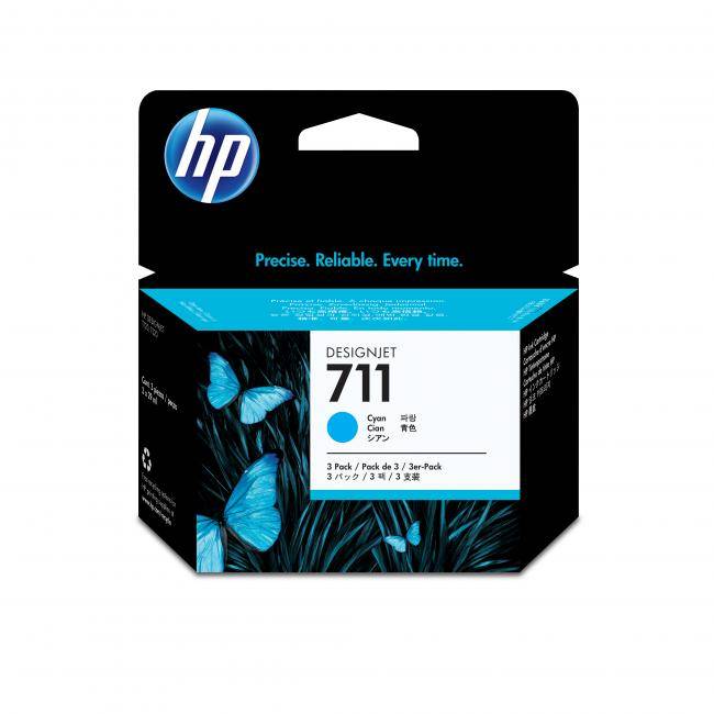 Картридж HP 711 струйный голубой упаковка 3 шт (3*29 мл)